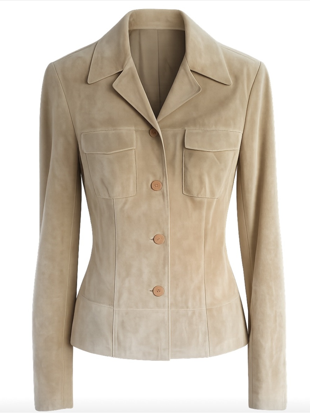 Classiques Entier Light Beige Suede Jacket 4 or Small